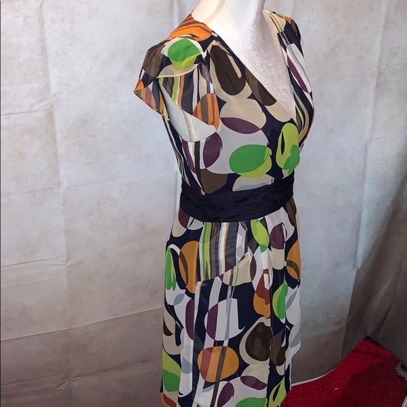 Beautiful Silk Casual Dress w/Pockets Sz 2 - Picture 3 of 9